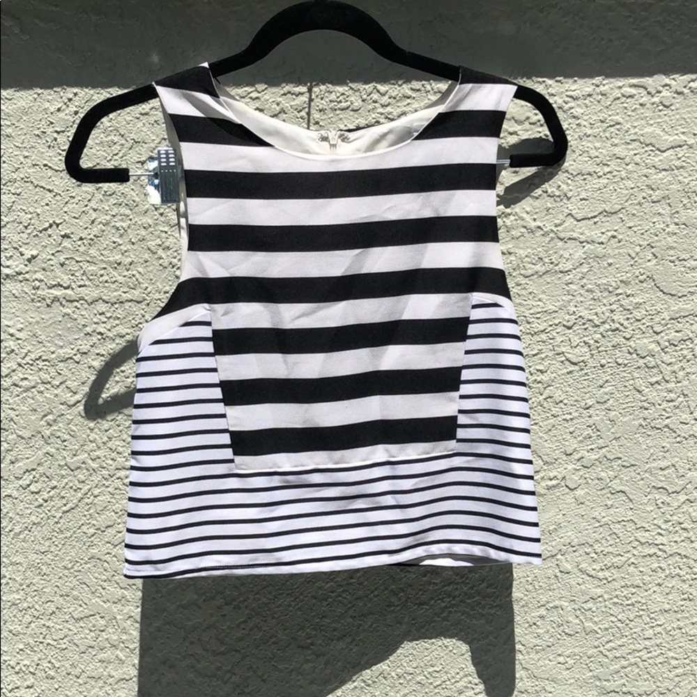Gianni Bini Striped Crop Top